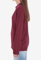 Gucci V-neck Wool Polo Sweater Red 793883-XKFA8-6318