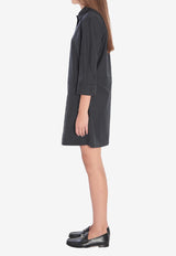 Gucci Horsebit Long-Sleeved Mini Dress Gray 836243-Z8B12-1054