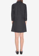 Gucci Horsebit Long-Sleeved Mini Dress Gray 836243-Z8B12-1054