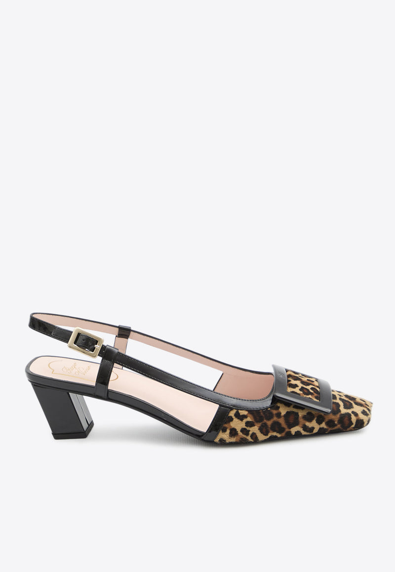 Roger Vivier Belle Vivier 45 Pony Slingback Pumps Beige RVW00640760-URU-0T69