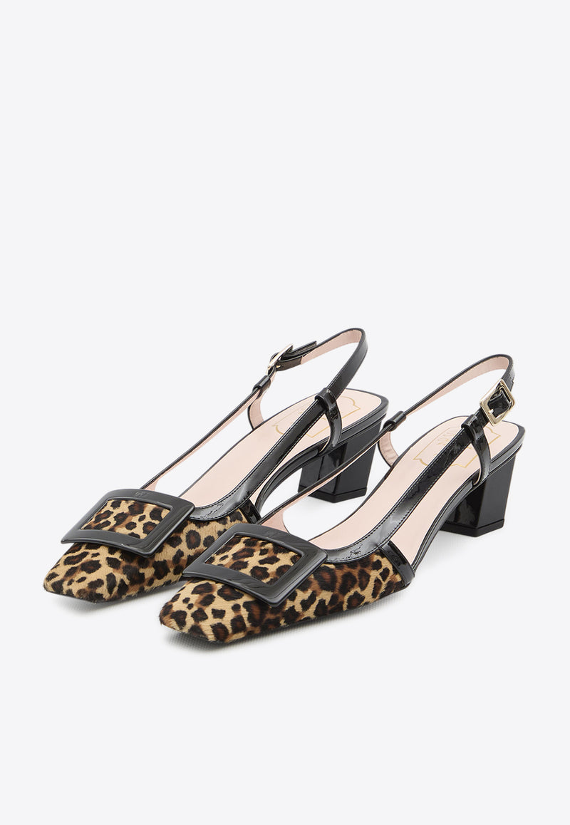 Roger Vivier Belle Vivier 45 Pony Slingback Pumps Beige RVW00640760-URU-0T69