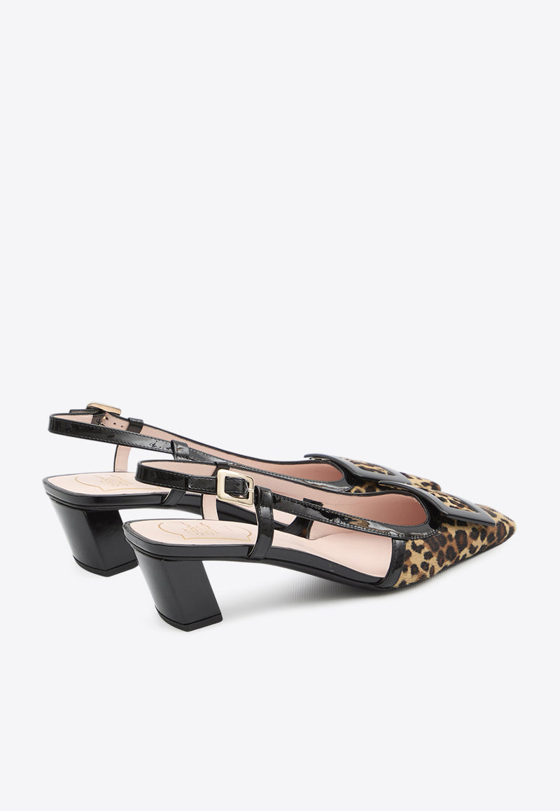 Roger Vivier Belle Vivier 45 Pony Slingback Pumps Beige RVW00640760-URU-0T69