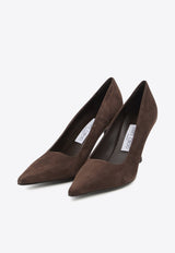 Jimmy Choo Ixia 80 Suede Pumps Brown IXIA80-JRS-CHOCOLATE
