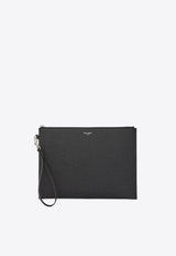 Saint Laurent Grained Leather Tablet Holder  Black 683865-BTY0N-1000