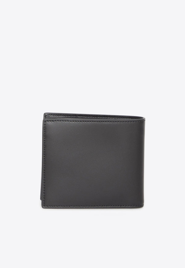 Saint Laurent Small Cassandre Leather Wallet  Black 607727-1JB0E-1000