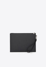 Saint Laurent Grained Leather Tablet Holder  Black 683865-BTY0N-1000
