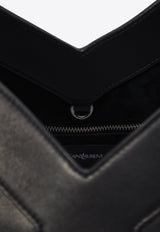 Saint Laurent Large Y Grained Leather Tote Bag Black 820672-AAEIF-1000