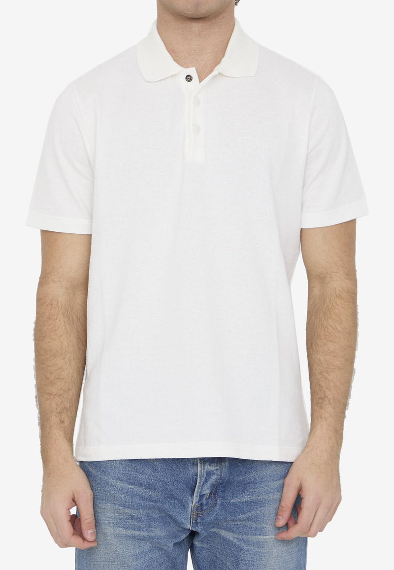 Fendi FF Monogram Polo T-shirt White FAF717-AR5G-F0RQ0