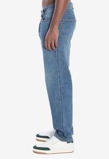 Saint Laurent Mick Straight-Leg Jeans Blue 816412-Y21WC-4432