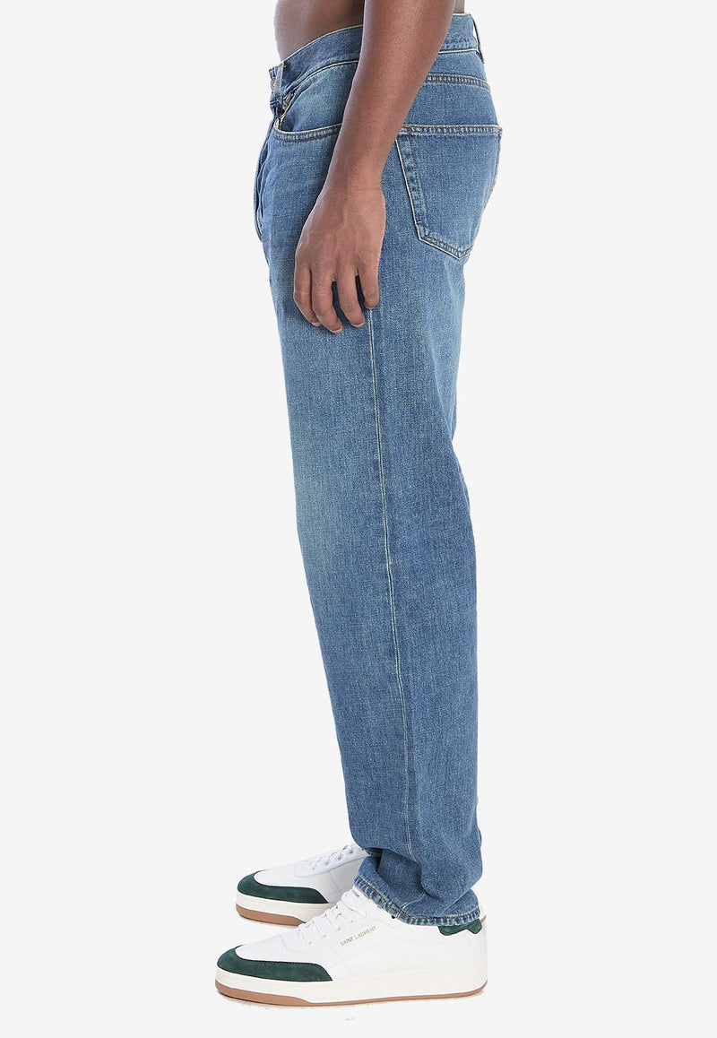 Saint Laurent Mick Straight-Leg Jeans Blue 816412-Y21WC-4432