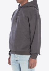 Saint Laurent Logo Hooded Sweatshirt Gray 818538-Y36SW-1467