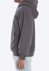 Saint Laurent Logo Hooded Sweatshirt Gray 818538-Y36SW-1467