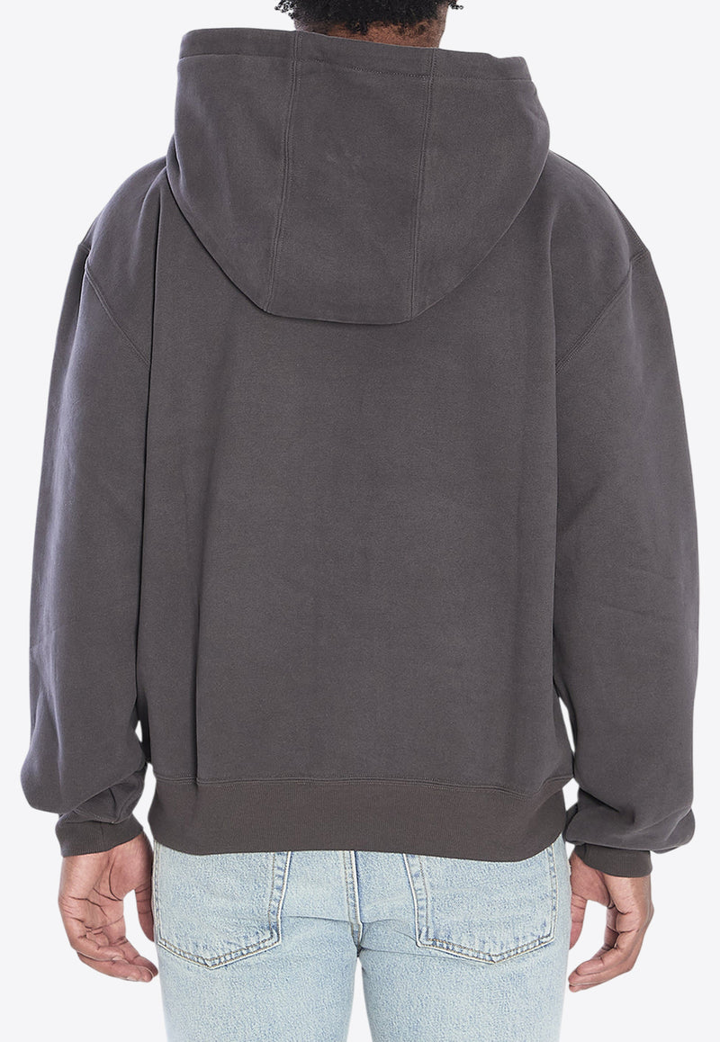 Saint Laurent Logo Hooded Sweatshirt Gray 818538-Y36SW-1467