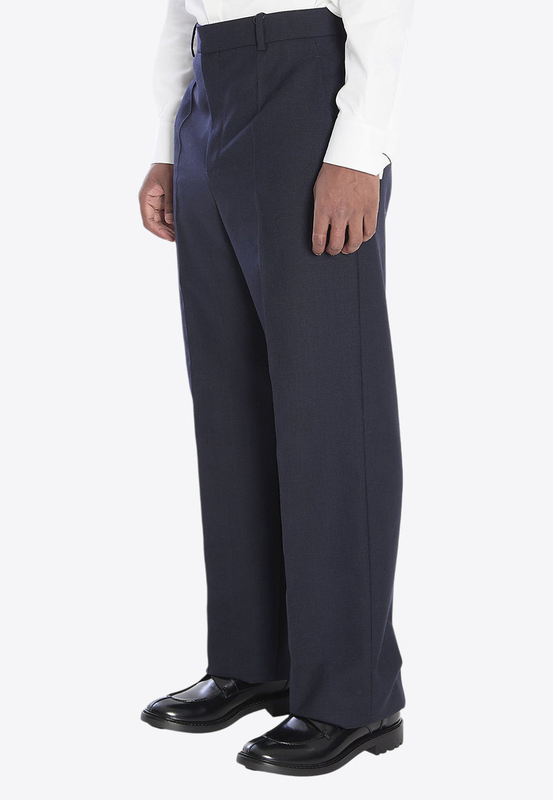 Saint Laurent Tailored Wool Pants Blue 844153-Y5K32-4140
