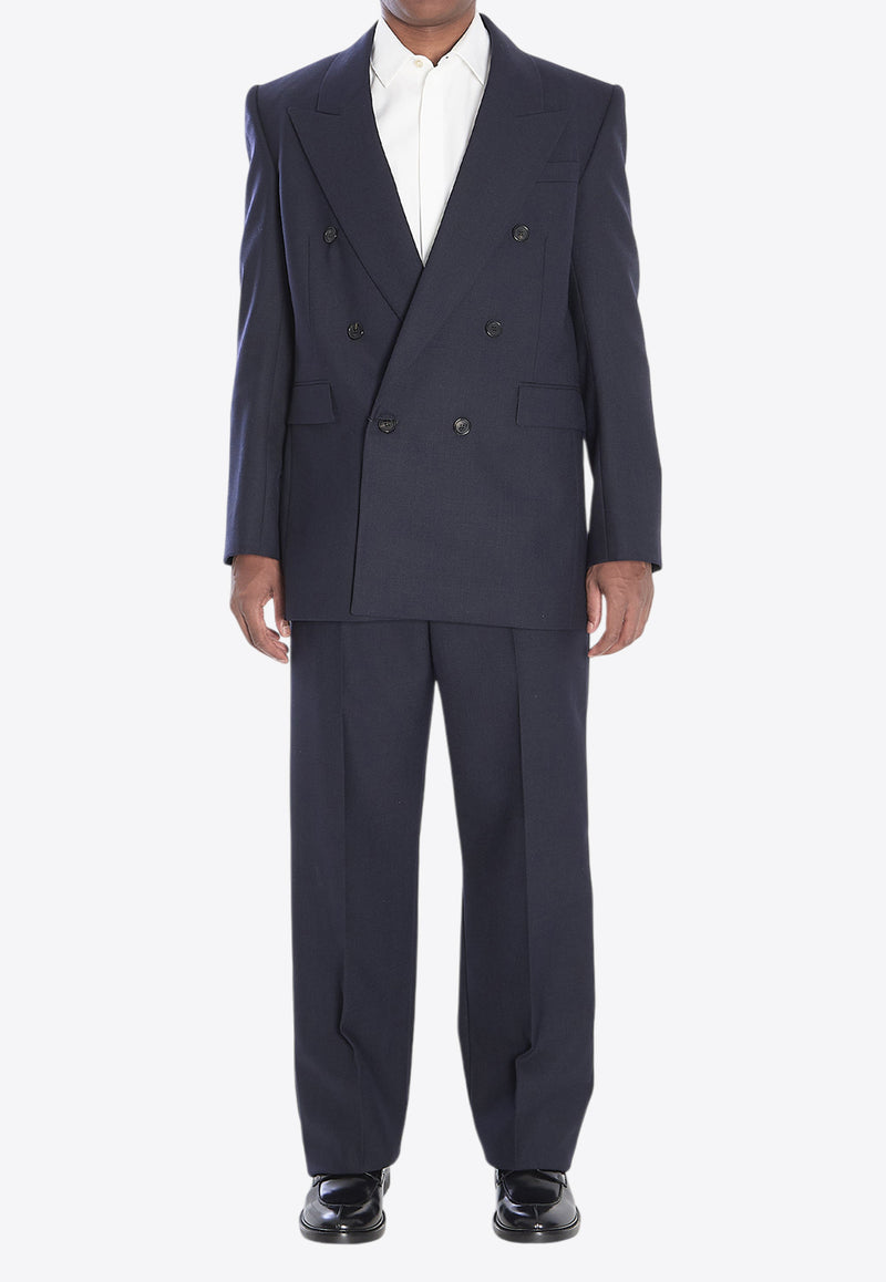 Saint Laurent Tailored Wool Pants Blue 844153-Y5K32-4140