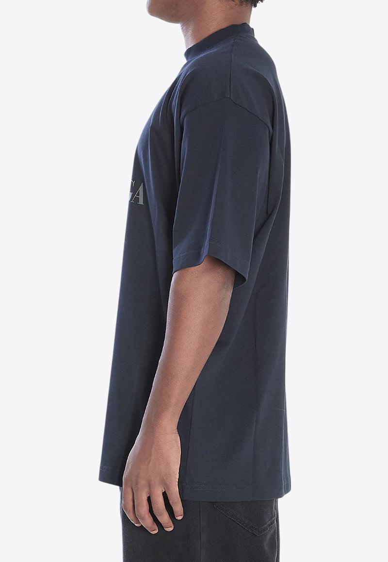 Balenciaga Nano BB Print Faded T-shirt Black 764235-TSVU4-1083