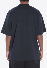 Balenciaga Nano BB Print Faded T-shirt Black 764235-TSVU4-1083