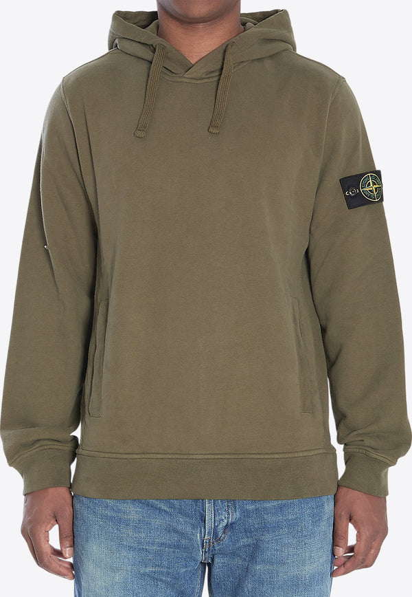 Stone Island Compass Patch Hooded Sweatshirt Green K2S156100029-S0A20-V0054