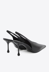 Jimmy Choo Isa 80 Calf Leather Slingback Pumps Black ISA80-CLF-BLACK