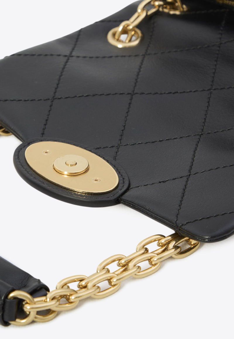 Burberry Small Strand Quilted Leather Shoulder Bag Black 8111264--A1189