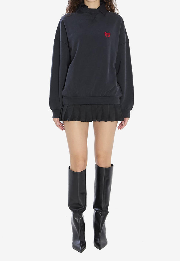 Balenciaga BB Logo Mini Sweater Dress Black 838975-TSVC6-1041