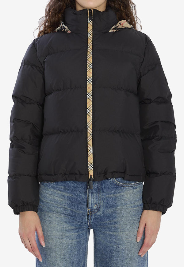 Burberry Signature Zip-Up Puffer Jacket Black 8110250--A1189