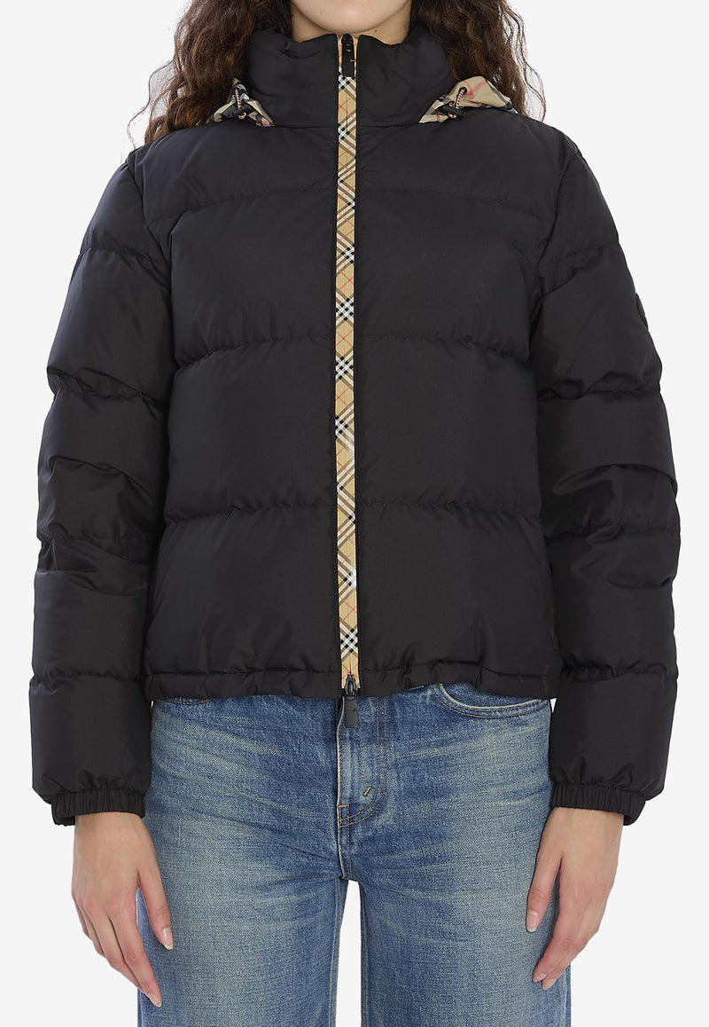 Burberry Signature Zip-Up Puffer Jacket Black 8110250--A1189