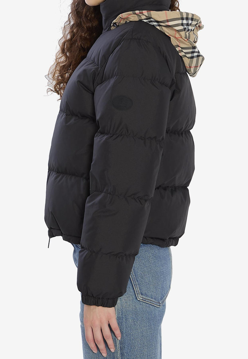 Burberry Signature Zip-Up Puffer Jacket Black 8110250--A1189