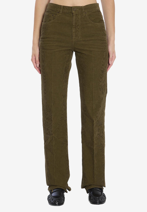Saint Laurent Clyde Corduroy Pants Khaki 705103-Y29IA-3564