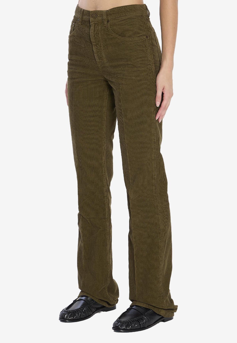 Saint Laurent Clyde Corduroy Pants Khaki 705103-Y29IA-3564