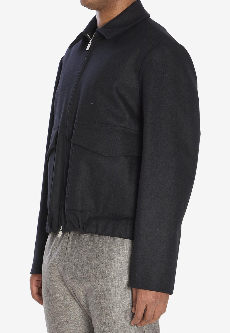 Barena Venezia Magan Caramal Zip-Up Jacket Black CSU5234-0444-590