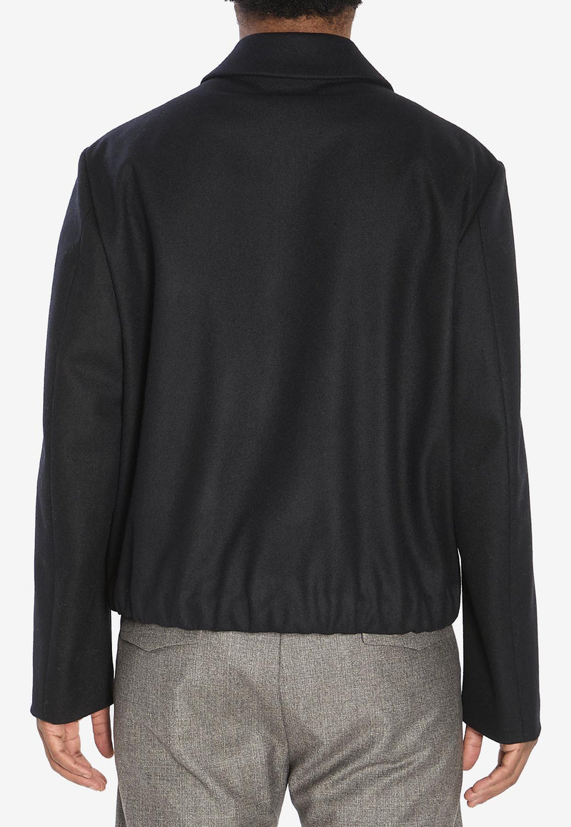 Barena Venezia Magan Caramal Zip-Up Jacket Black CSU5234-0444-590