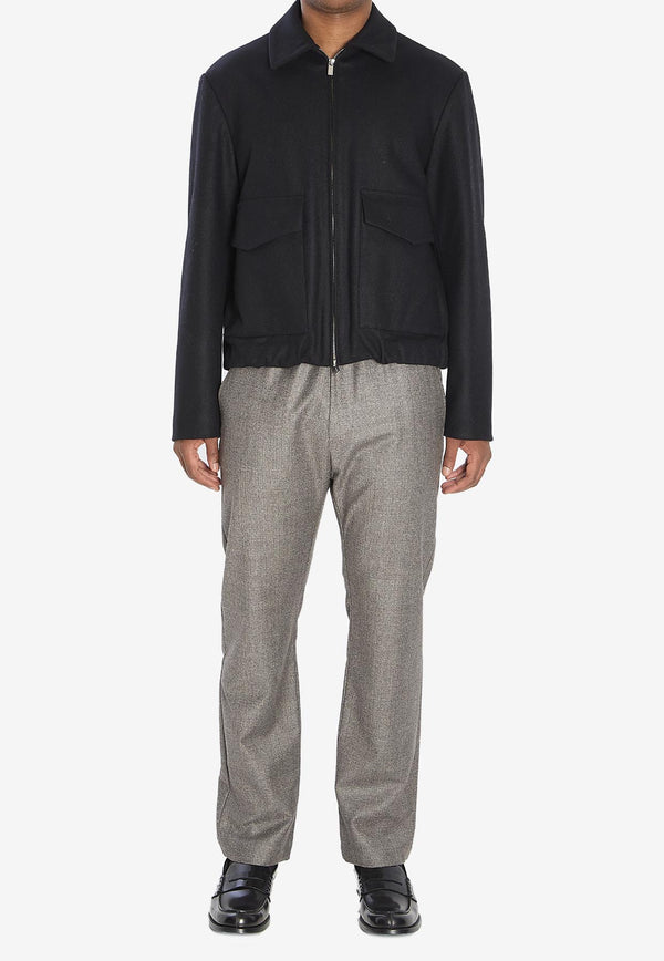 Barena Venezia Magan Caramal Zip-Up Jacket Black CSU5234-0444-590