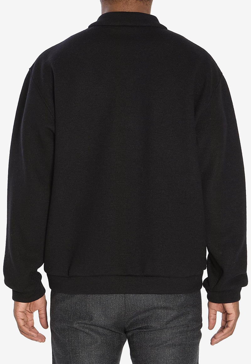 Barena Venezia Gabier Lanoso Zip-Up Jacket Black CSU5225-0458-590