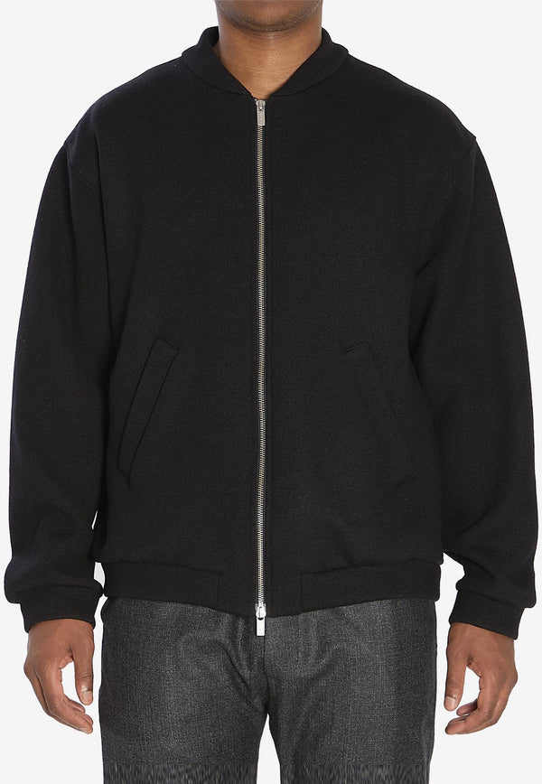 Barena Venezia Gabier Lanoso Zip-Up Jacket Black CSU5225-0458-590