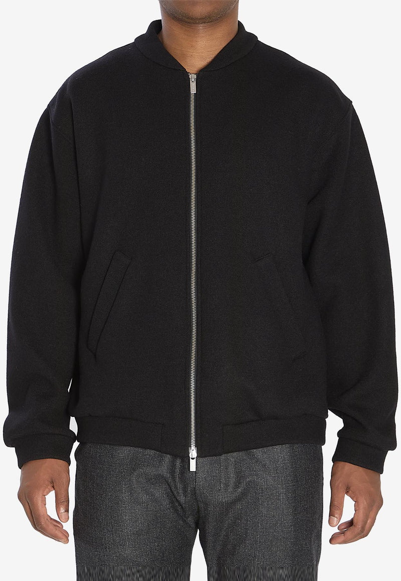 Barena Venezia Gabier Lanoso Zip-Up Jacket Black CSU5225-0458-590