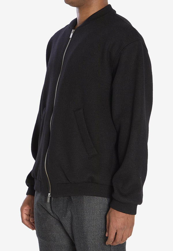 Barena Venezia Gabier Lanoso Zip-Up Jacket Black CSU5225-0458-590