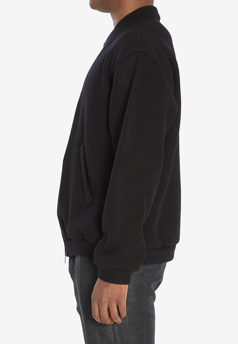 Barena Venezia Gabier Lanoso Zip-Up Jacket Black CSU5225-0458-590