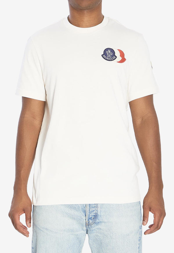 Moncler Logo Patch Crewneck T-shirt White K20918C00056-89AUG-034
