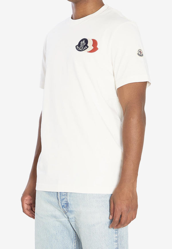 Moncler Logo Patch Crewneck T-shirt White K20918C00056-89AUG-034