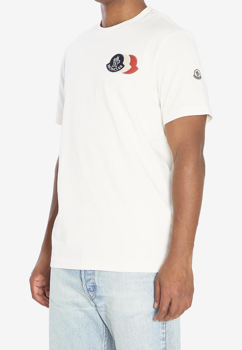 Moncler Logo Patch Crewneck T-shirt White K20918C00056-89AUG-034