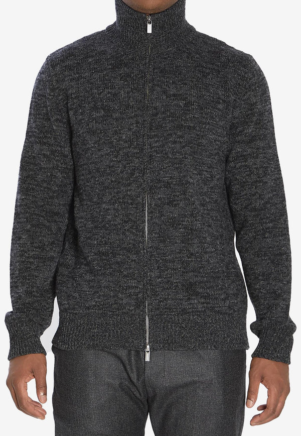 Barena Venezia Nembo Bisto Zip-Up Sweater Gray KNU5295-0510-560