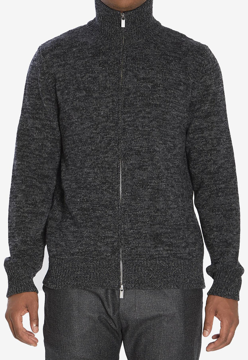 Barena Venezia Nembo Bisto Zip-Up Sweater Gray KNU5295-0510-560