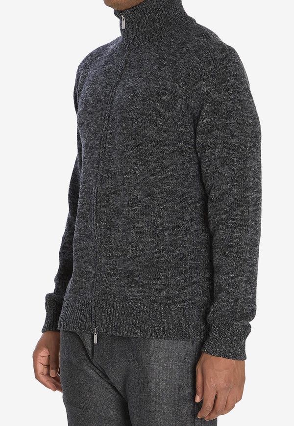 Barena Venezia Nembo Bisto Zip-Up Sweater Gray KNU5295-0510-560