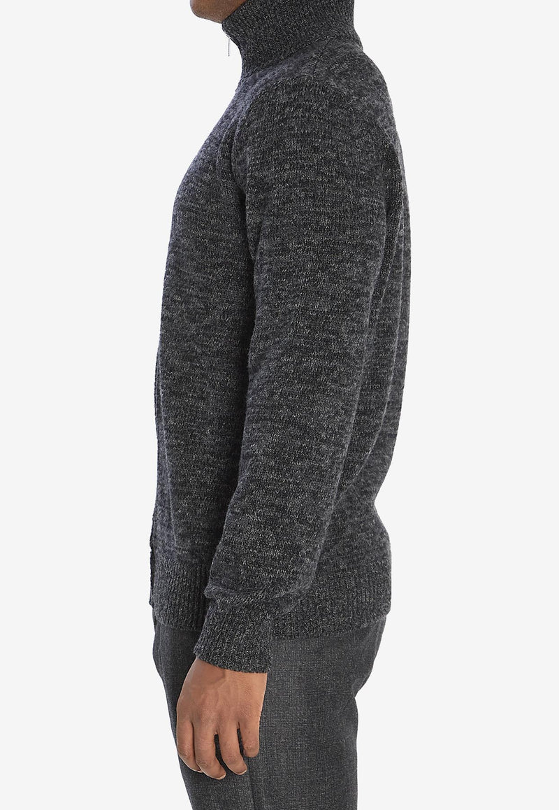 Barena Venezia Nembo Bisto Zip-Up Sweater Gray KNU5295-0510-560