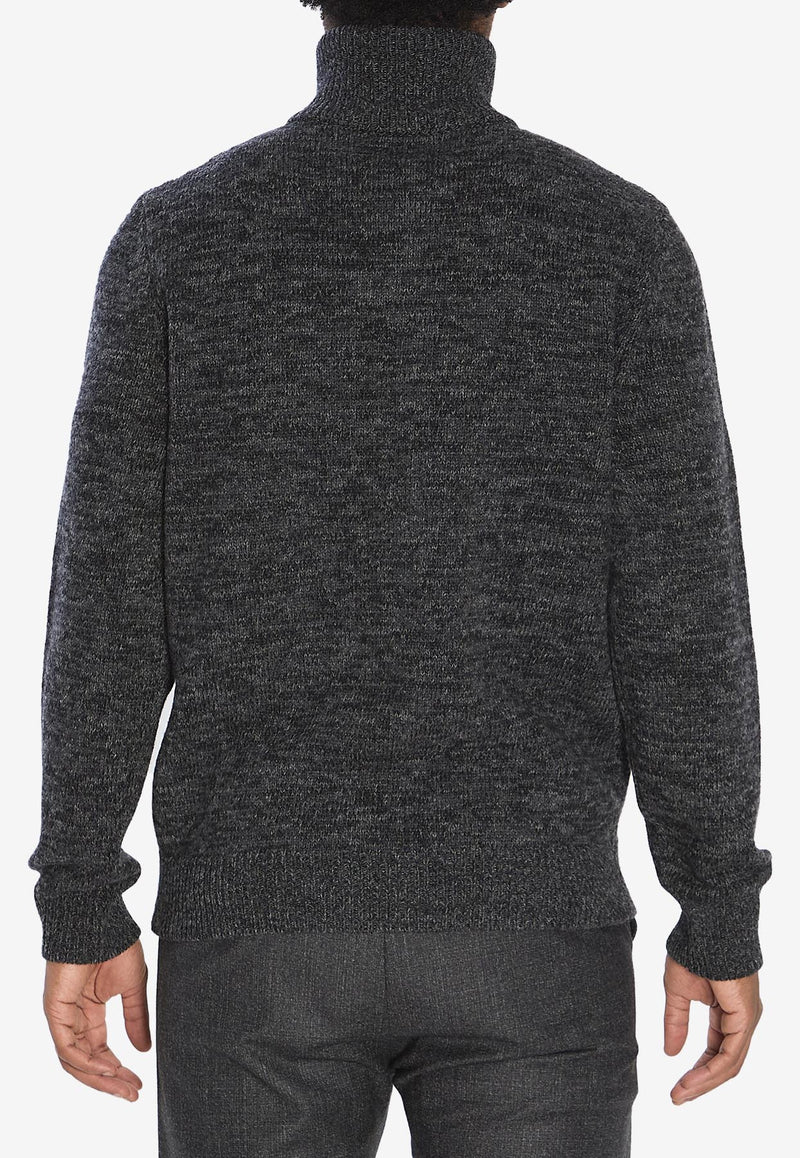 Barena Venezia Nembo Bisto Zip-Up Sweater Gray KNU5295-0510-560