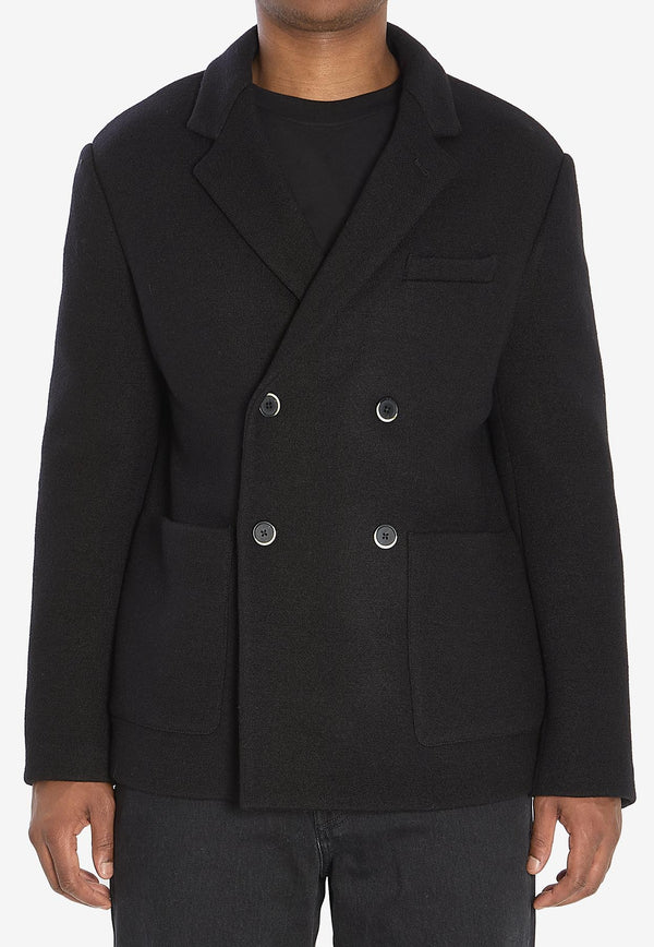 Barena Venezia Molena Lanoso Short Coat Black CSU5226-0458-590