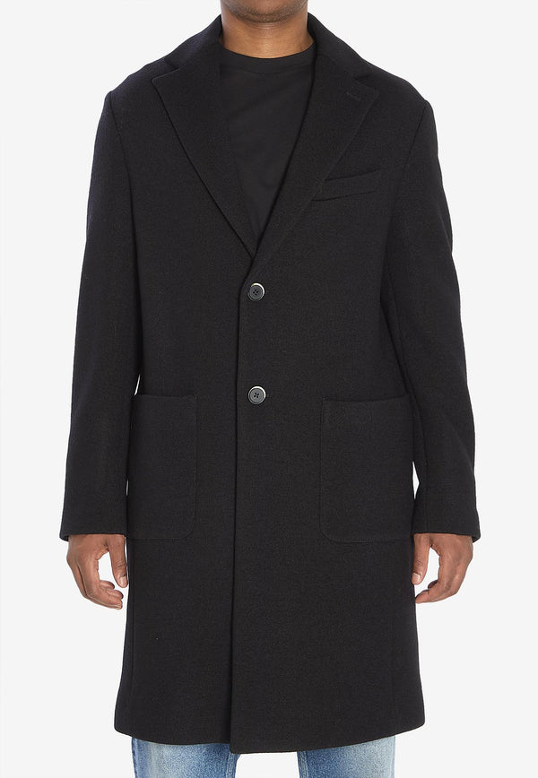 Barena Venezia Baron Lanoso Long Coat Black CSU5230-0458-590