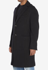Barena Venezia Baron Lanoso Long Coat Black CSU5230-0458-590