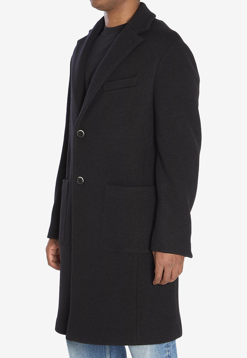 Barena Venezia Baron Lanoso Long Coat Black CSU5230-0458-590